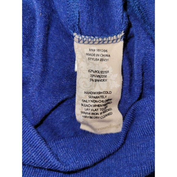 Soft Surroundings LG Tunic Sweater Top Madeline Blue Draped Lagenlook - Picture 6 of 6